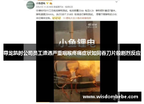 尊龙凯时公司员工遭遇严重咽喉疼痛症状如同吞刀片般剧烈反应